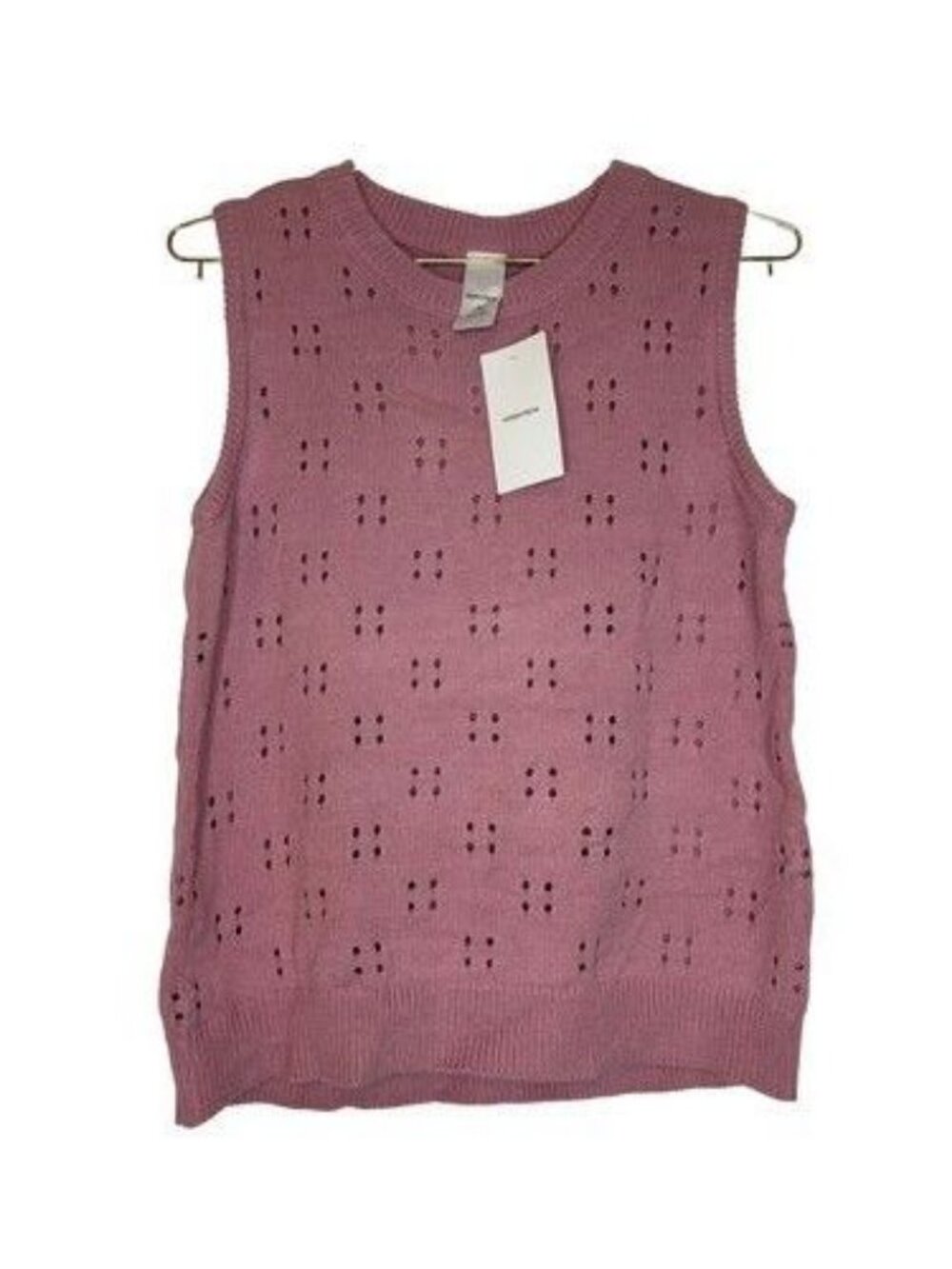 NWT Nordstrom Brand Girl XL Vest Sweater Pink Cotton Chic Stylish Holiday Top